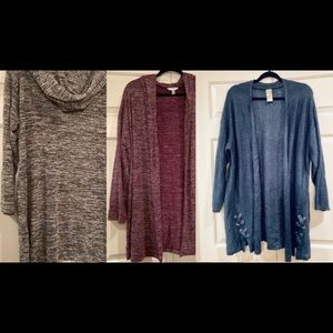 ❣️3 NEW Terra and Sky Sweater/Hoodies/Jacket 0X-1X